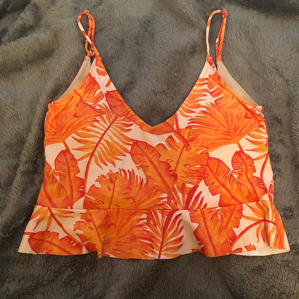 Kortni Jeane palm palm scoop back top